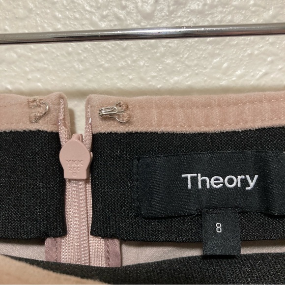 Theory Wome’s Pants Navalane Casual Velvet Strech Skinny Pink Size 8 - Picture 6 of 16